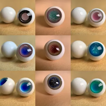 Индивидуални меки глинени ob11 bjd куклени глави движещите се цветни стъклени мъниста за очи черни перли 10 мм и 8 мм моделиране бутик