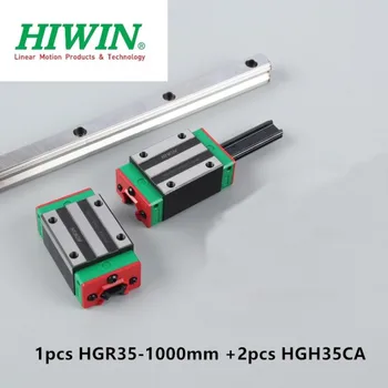 оригиналната линия на релсите HIWIN 1 бр. употреба HGR35 L1000mm + 2 бр. тесни линейни лагери HGH35CA