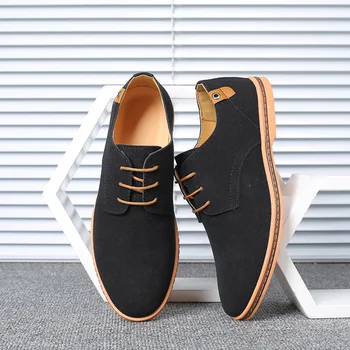 Нови мъжки модел обувки, класическа кожена ежедневни бизнес мъжки обувки, италиански oxfords за мъже, черни обувки на равна подметка, размер 46