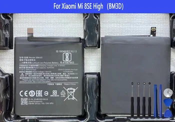 BM3D батерия за Xiaomi Mi 8SE, резервни части за ремонт, оригинална капацитет на батерии за мобилни телефони Bateria