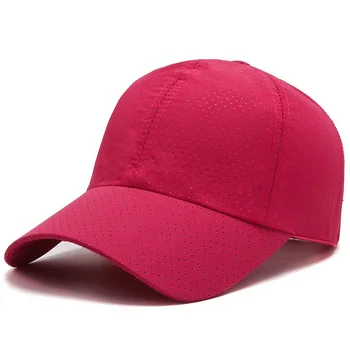 Бейзболна шапка на мъжки дамски лятна однотонная тънка мрежа преносима бързосъхнеща дишаща солнцезащитная шапка за голф, ежедневни шапка за бягане, спортна бейзболна шапка възстановяване на предишното положение