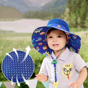 Детска пролетно-лятна сгъваема рибар шапка с широка периферия, за момчета и момичета, ежедневна пътна плажната солнцезащитная шапка с защита от uv