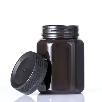 X284 Храни пластмасова банка за мед с капацитет 500 грама 360 мл с анти-кражба на капак от материал РЕТ бутилка за мед, пластмасова бутилка