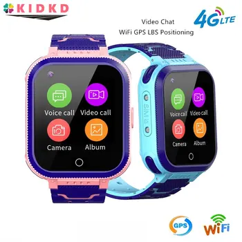 4G детски смарт часовници GPS Wifi водоустойчива Ip67 650 mah с по-голяма батерия, видео разговор, 1,44 инчов дисплей, камера за запис на видео, умни часовници за деца