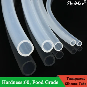 1 М /5 М Прозрачна гъвкава силиконова тръба ID 0.5 1 2 2.5 3 4 5 6 7 8 мм Хранителна тръба термична устойчивост Нетоксичен