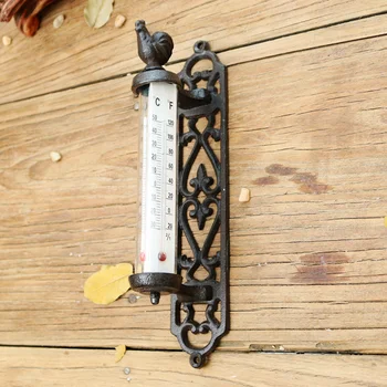 Ретро термометър за дома, творчески градина, стенен термометър в европейски стил, декорация на дома