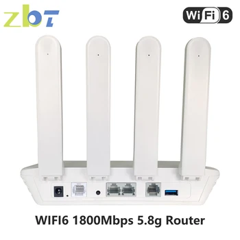 Рутер ZBT WIFI6 1800 Mbps Фърмуер е Openwrt DDR3 256 MB Flash, 16 MB 3 * Гигабитная LAN WAN USB3.0 Wifi 6 Точка за достъп 802.11 ax