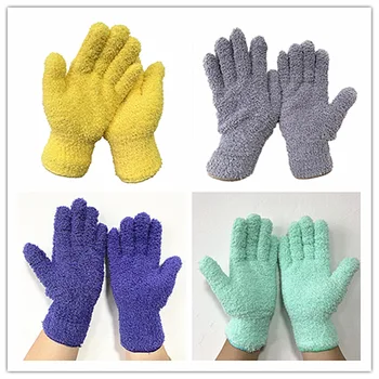 Ръкавици за Отстраняване на прах От Микрофибър За Автомивка, Ръкавици От Коралов Руно, Ръкавици За Работа От Дома С Пет пръста, Водопоглощающие Ръкавици За Суха Коса