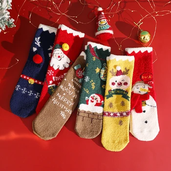1 чифт чорапи с герои от анимационни филми, празнична чорапи, коледни чорапи, кавайные чорапи, зимни изолирана женски коледни мини чорапи за деца и възрастни