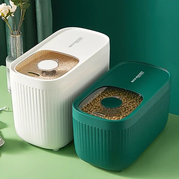 Кухненски контейнер 15 кг Кофа, защитен от насекоми, влага ориз кутия, запечатанная банка за зърно, кутия за съхранение на храна за домашни любимци, кучета