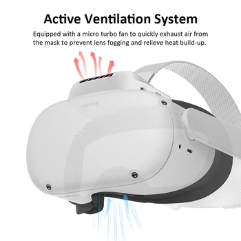 Активна циркулация на въздуха за вентиляторного охладител за Oculus Quest 2 Премахва ръми лещи на Вентилатора за охлаждане на радиатора за Quest 2 и Аксесоари