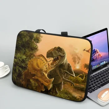 Модерна чанта за лаптоп с 3D принтом динозавър за HP, Dell, Asus Apple Huawei, универсална чанта за 10.12.13.15.17-инчов компютърен корпус
