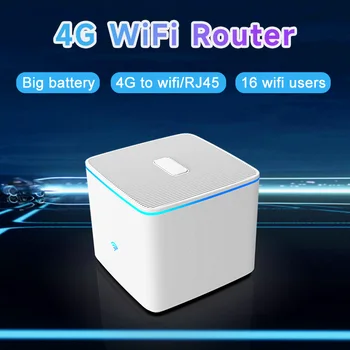 4G WIFI-рутер, с вградена батерия, CPE СИМ-карта, WiFi модем, точка за достъп, 16 потребители Wi-Fi, безжичен рутер rj-45 WAN LAN LTE