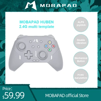 MOBAPAD Huben Геймпад 2,4 G мультишаблонные Механични бутони, джойстик контролер ALPS за NS Switch, PC, Android и iOS и Слот Аксесоари