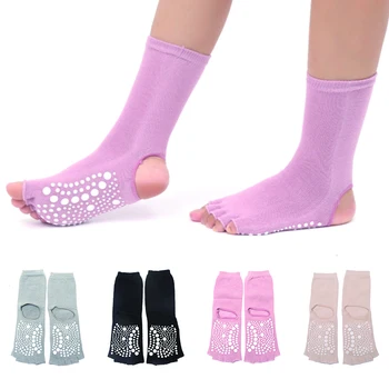 Дамски професионални чорапи за йога, нескользящие дамски чорапи с пет пръста, спортни масажи чорапи за пилатес, безплатна доставка, директно доставка