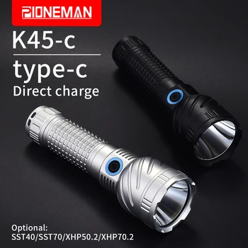 pioneman K45-c Фенерче Type-c Бързо зареждане Практично фенерче Допълнителен led SST40/SST70/XHP50.2/XHP70.2