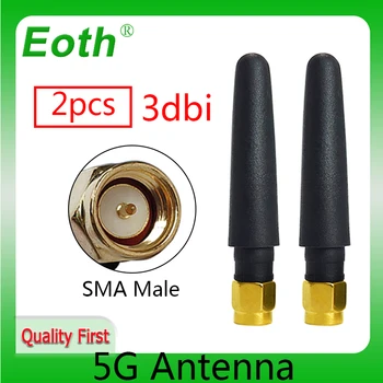 EOTH 2 елемента 5g антена 3dbi SMA мъжки wlan wifi 5 Ghz антена централа е модул на интернет на нещата рутер tp link усилвател на сигнала antena