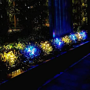 2 бр., led слънчева светлина, цветни череша, лампи за тревата, украса на градината, градински светлини, Коледа
