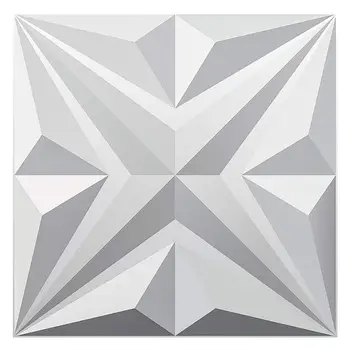 Начало декор 12 бр. 3D стенен панел е с текстура звезди на белия цвят за всекидневната спални ТЕЛЕВИЗИЯ фон на тавана Опаковка от 12 плочки