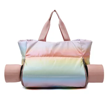 Водоустойчив пътни чанти за голям багаж, розово-сини ръчни чанти за пътуване, голяма пътна чанта, суха влажна отделна чанта за плуване, спортна чанта за йога