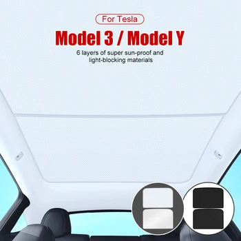 Козирка на покрива на колата, за Tesla, модел 3 Y 2021-2023 Авто предни задни козирка на покрива, топлоизолация, защита от слънцето, автоаксесоари