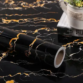 Мраморна залепваща vinyl водоустойчив филм, плотове за кухня и баня самозалепващи се тапети, PVC, водоустойчиви стикери за стена