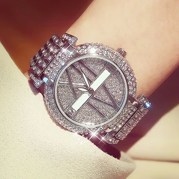 BS bee sister 2022, луксозни дамски часовник-гривна, модерен, креативен дизайн, сребърни часовници е от неръждаема стомана за жени, кристали