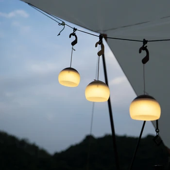 Преносим led лампа за къмпинг с мека светлина, богат на функции подвесная атмосферни лампа за къмпинг, палатка, авариен лека нощ за пътуване