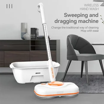 2023 Безжична електрическа въже със спрей, парцал за миене на подове с автоматично отжимом за миене на пода, преносима умни домакински автоматична въже