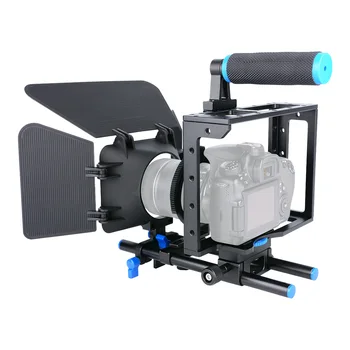 Камера FEICHAO Cage Стенд за Canon/Sony/Nikon/Panasonic DSLR Film Making System с Матова Кутия с Ос 15 мм за проследяване на фокуса