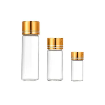 контейнер от прозрачно стъкло с обем 2 ml, 4 ml, 6 мл с алуминиев капак, малка стъклена бутилка с завинчивающимися корици, шишета за етерично масло, 100 бр.