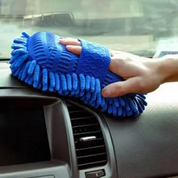 Автомобилна Гъба За Миене На Авто Меки Гъби Шенилна Ръцете Ръкавици Отвътре Кола Почистване С Четка За Миене На Мека Вода Абсорбиращи Здрав