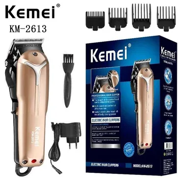 kemei KM-2613 Usb Зареждане Регулируема изключване на звука намаляване на шума Професионални фризьорски салон Безжична електрическа машина за рязане на коса