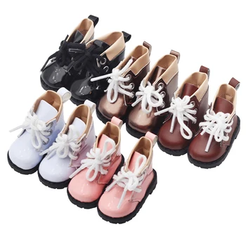 Мини-стоп-моушън обувки Обувки Martin От изкуствена кожа С високо берцем За Американската кукла Paola Reina и 1/6 BJD Blythe EXO Кукла Ботуши Подарък За Момичета