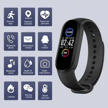 Смарт часовник-гривна Мъжки женски смарт часовници с проследяване на сърдечната честота, фитнес, спортен гривна за Apple Xiaomi Android Smartwatch