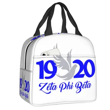Zeta Phi Beta термоизолированная чанта за обяд Дамски замяна кутия за обяд за работа, училище, съхранение на продукти, чанти за пикник