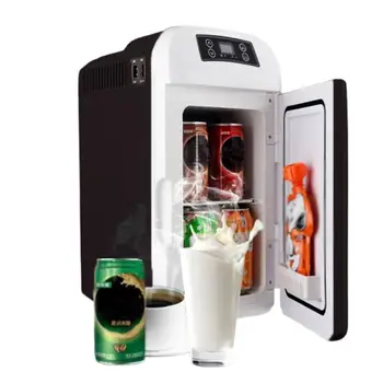 Автомобилен хладилник с обем 8 литра, мини-хладилник, авто домашен хладилник с двойна употреба, преносим фризер, хладилна инструменти за къмпинг, за пътуване на открито