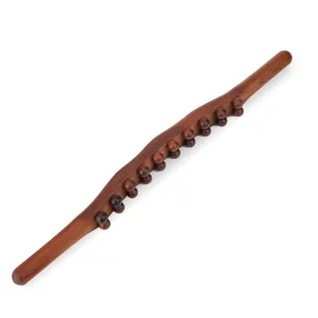 20 Мъниста Масажът пръчка Гуа Ша от карбонизированного дърво за отстраняване на остатъци меридианной терапия, пръчка за отпускане на мускулите, масажен валяк за тялото, Гуаша