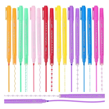Комплект дръжки-маркери 16 бр. с 8 различни завои за colorization, за деца