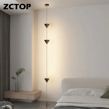 Модерен малка странична лампа за спални led окачен лампа за дневна кабинета Регулируеми линейни окачени осветителни тела за дома