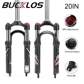 BUCKLOS 20-инчов велосипедна вилка, окачване, сгъваема велосипедна вилка 9 *100 мм, быстросъемная вилката Bmx, аксесоари за велосипед с дисков спирачка