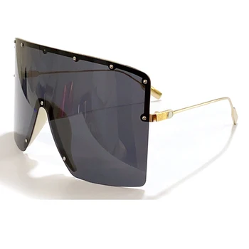 Големи Слънчеви Очила Очила В Рамка От Сплав, Дамски Луксозни Модни Персонализирани Женски Маски 2022, Сенки За Пътуване На Открито, Oculos De Sol