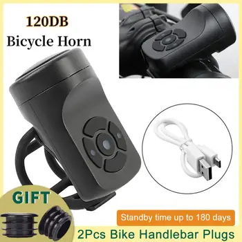 Велосипеден клаксон, електрически зумер за мотоциклет, 4 режима на USB, акумулаторна батерия, планински път, колоездене, анти-кражба аларма, клаксон, аксесоари за велосипед