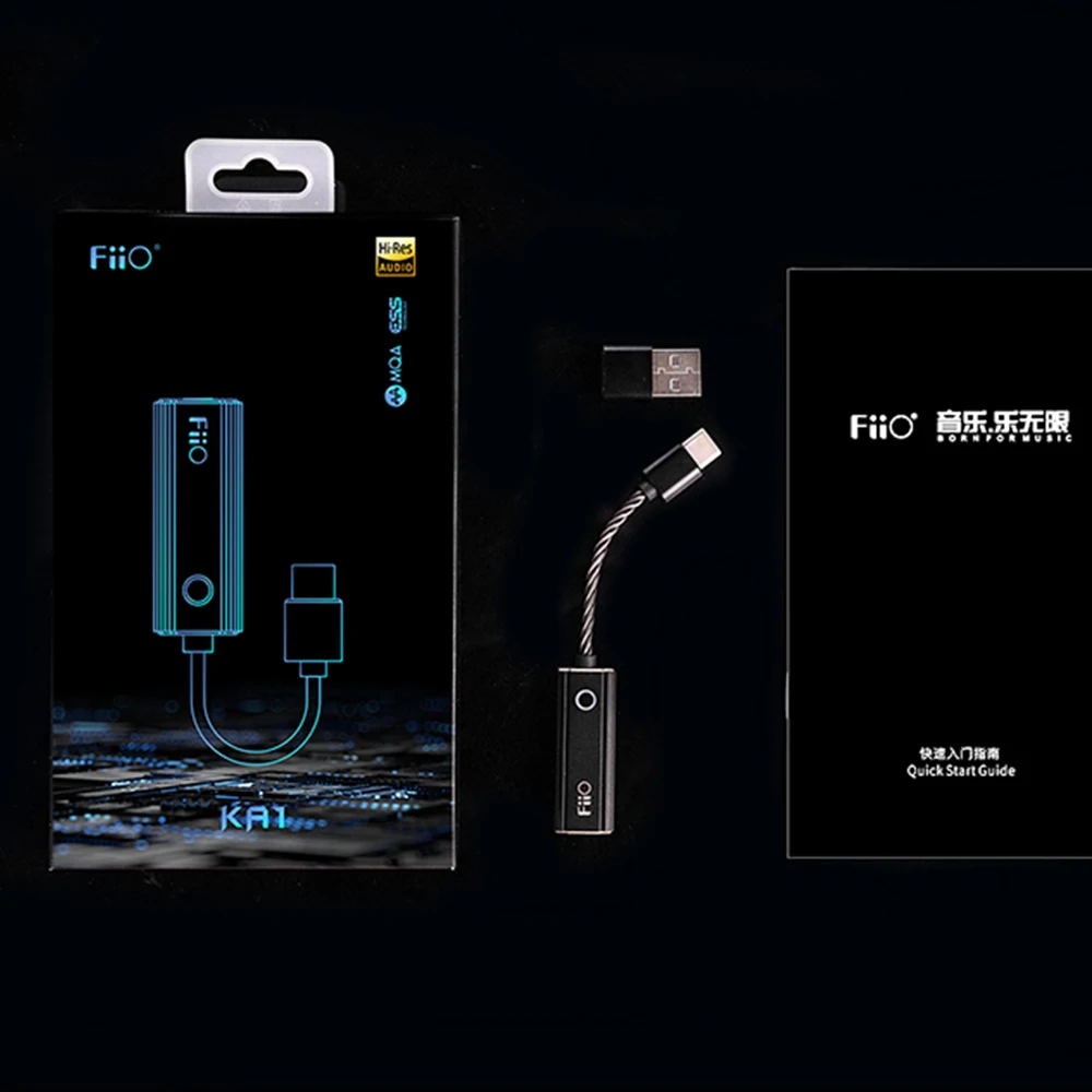 FiiO JadeAudio KA1 USB КПР AMP ES9281AC Pro MQA TypeC до 3,5 мм Ключ DSD256 HiFi Аудио Кабел Адаптер за Android и IOS и MAC Win104