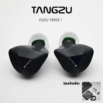 Слушалки TANGZU x DIVINUS FUDU VERSE1 Слушалки от серия ZEN 1DD + 2BA Хибридни ушите с 3D принтом, разменени кабел за монитор