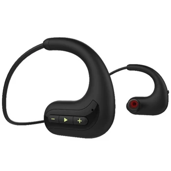 2X безжични слушалки IPX8 S1200 водоустойчиви слушалки за плуване спортни слушалки Bluetooth слушалка стерео 8G (черен)