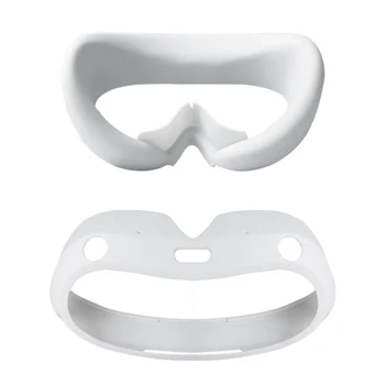 За PICO 4 защитен калъф + маска за лице, защитен калъф за слушалки, мек силиконов защитен калъф за Pico 4 (бял)